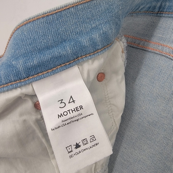 MOTHER The Tripper Fray Shorts Size 34 Lots of Hugs Light Wash Bleached Boho - Picture 12 of 16